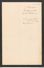k.k. naturhistorisches Hofmuseum, Intendanzakten 1885-1896 (Hauer), Aktenzahl Z.510.b/1888, Seite 1